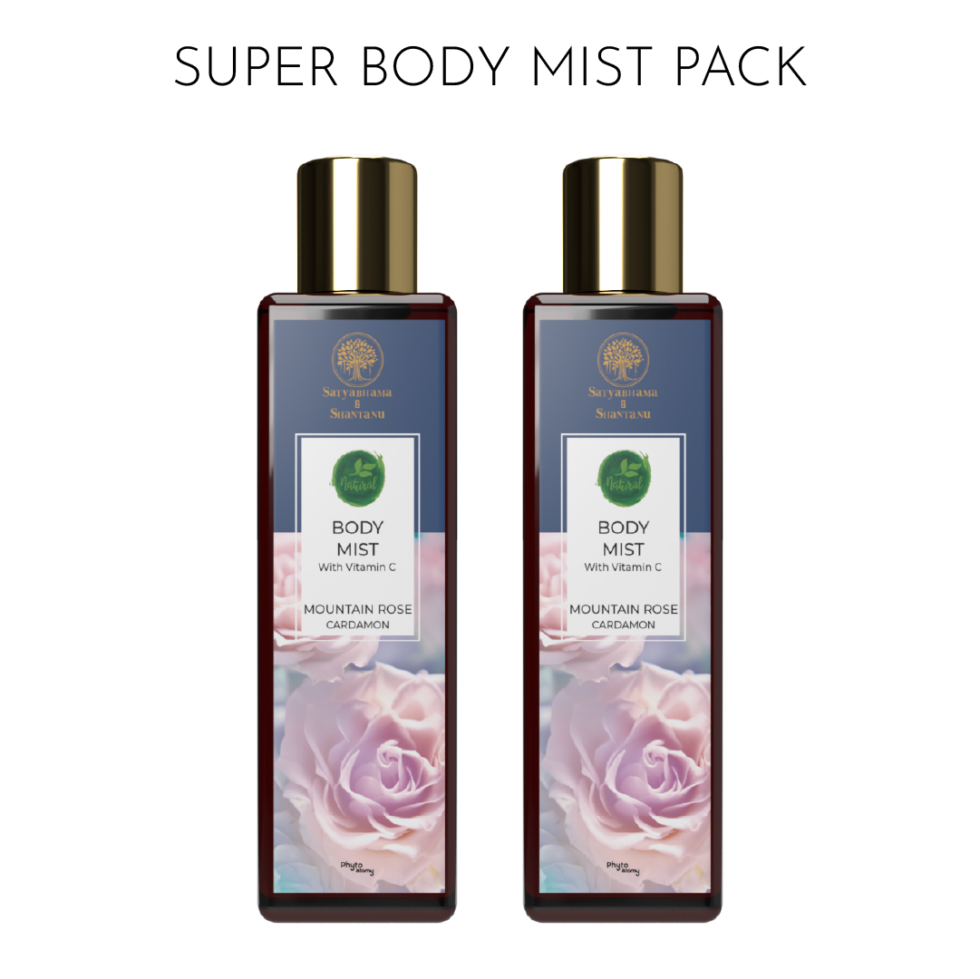 Pack of Two Mountain Rose Cardamom Body Mist (200 ml)